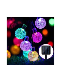 Solar String Lights Garden 50 LED  Multi Coloured Festival Lights Crystal Ball Decorative Fairy Lights Waterproof Indoor Outdoor for Garden Patio Yard Home Wedding Parties