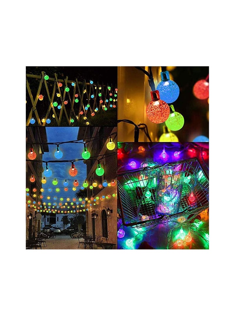 Generic - Solar String Lights Garden 50 LED  Multi Coloured Festival Lights Crystal Ball Decorative Fairy Lights Waterproof Indoor Outdoor for Garden Patio Yard Home Wedding Parties - Image 1