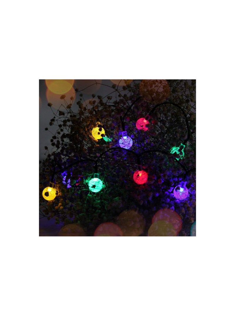 Generic - Solar String Lights Garden 50 LED  Multi Coloured Festival Lights Crystal Ball Decorative Fairy Lights Waterproof Indoor Outdoor for Garden Patio Yard Home Wedding Parties - Image 1