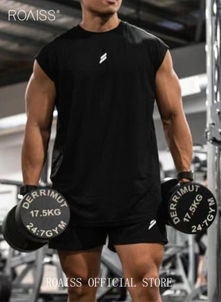2PCS Men's Sports Vest Muscle Fitness Casual Running Training Loose Large Size Cotton Sleeveless Crew Neck Undershirt Summer Comfortable and Soft Dailywear Jersey - view 2