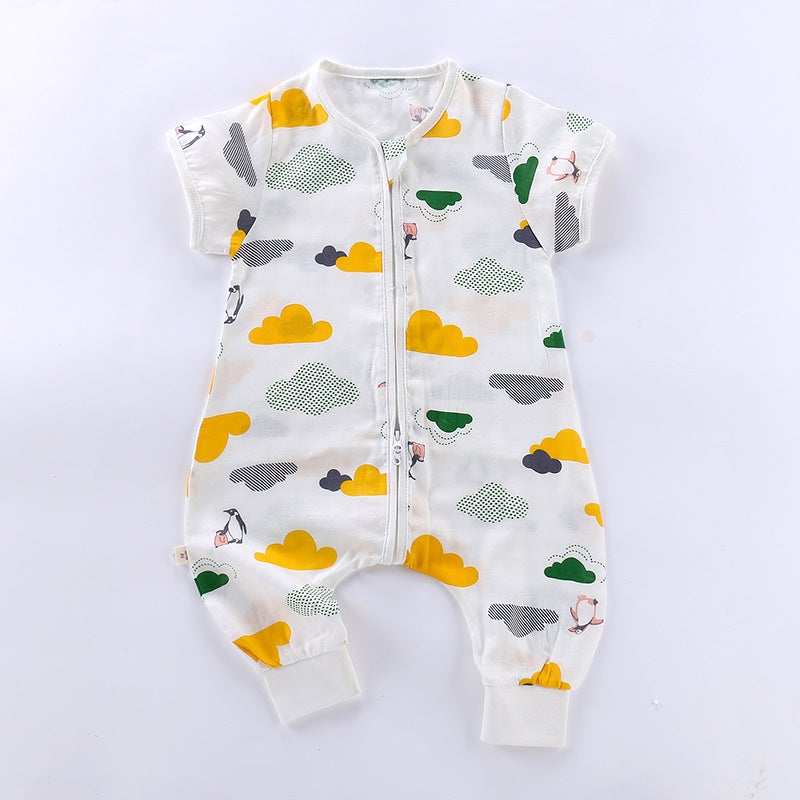 Baby Summer Sleep Sack Bamboo Cotton ZM cloud short sleeve sleeping bag 
