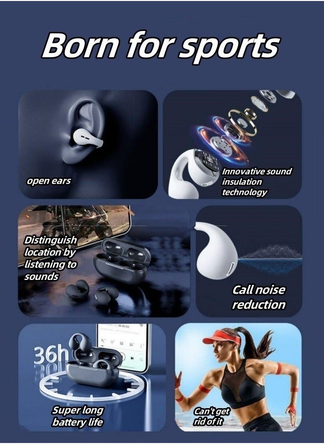 Generic - Wireless bone conduction bluetooth headset sports game ear clip bluetooth headset wireless noise reduction bone conduction headset - Image 1