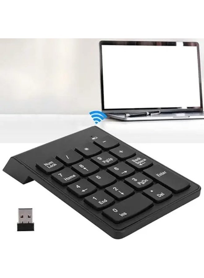 Wireless Numeric Keypad 18 Keys - Portable 2.4G USB Number Pad with Mini USB Receiver, Wireless Numeric Keyboard for Laptop, PC, Notebook, Desktop & Surface Pro - Image 4