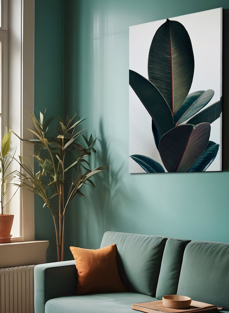 لوحة كانفاس على إطار خشبي بتصميم نباتات - Image 1