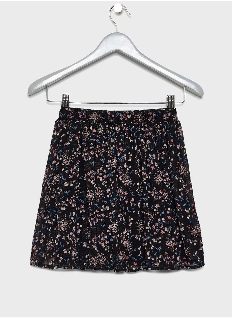 Reserved - Kids Floral Skirt - Image 1