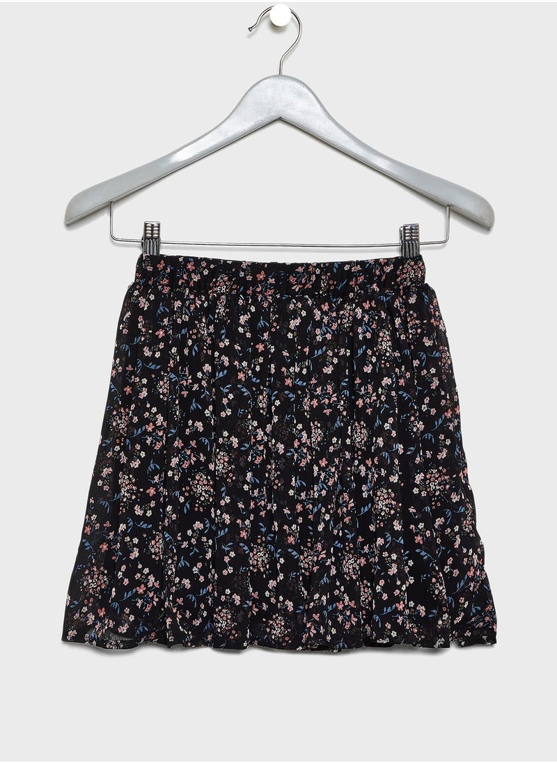 Reserved - Kids Floral Skirt - Image 1