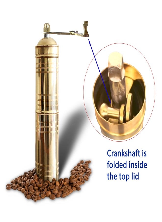 Binbir Trend Traditional Turkish Manual Coffee Grinder, Brass Coffee Grinder, Kitchen Decor, Qualification Adjustable Grinder, Manual Coffee Mill with Handle - Image 2