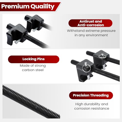 ATPEAM Macpherson Strut Spring Compressor 2pc Heavy Duty Coil Spring Compressor Strut Remover Installer Tool, 7/8in Socket 1/2in Drive - Image 5