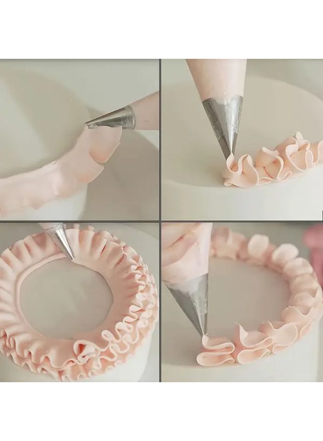 7 قطعة من فوهات تزيين الكيك المصنوعة من الفولاذ المقاوم للصدأ لمجموعة نصائح التزيين بتصميمات دوامة - Image 5