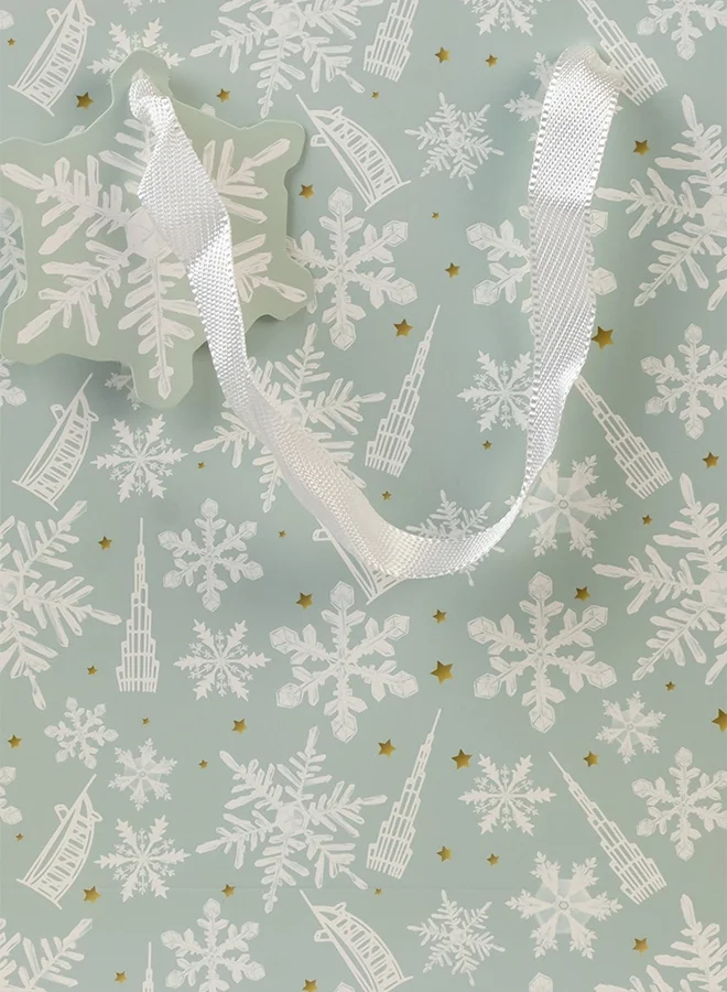 Share the Love Large UAE Christmas Gift Bag with Snowflake Design – Perfect for Festive Gifting