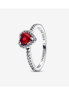 Elevated Red Heart Ring