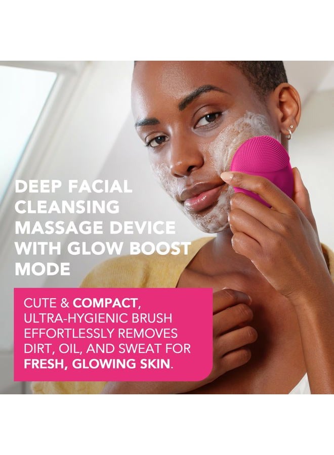 FOREO LUNA mini 3 Ultra-hygienic Facial Cleansing Brush - All Skin Types - Face Massager for Clean & Healthy Face Care - Extra Absorption of Facial Skin Care Products - Waterproof - Fuchsia - Image 2