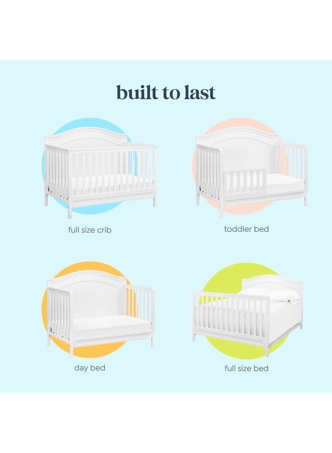 Davinci Charlie 4-in-1 Convertible Crib in White, Greenguard Gold Certified - Image 2