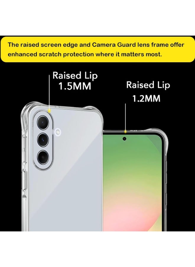 SanHu for Samsung Galaxy A36 5G 2-In-1 Thin Soft Case Cover, Anti Drop Protection, Anti Fingerprint, Durable, Easy To Clean And Install, Frosted Protective Case+Transparent Four Corner Anti Drop Protective Case - Image 2