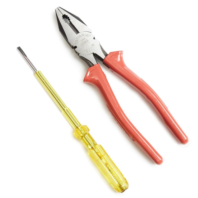 Taparia TK-056 1621-8, 818 Combination Plier 8" & Tester Tool Set - Image 1