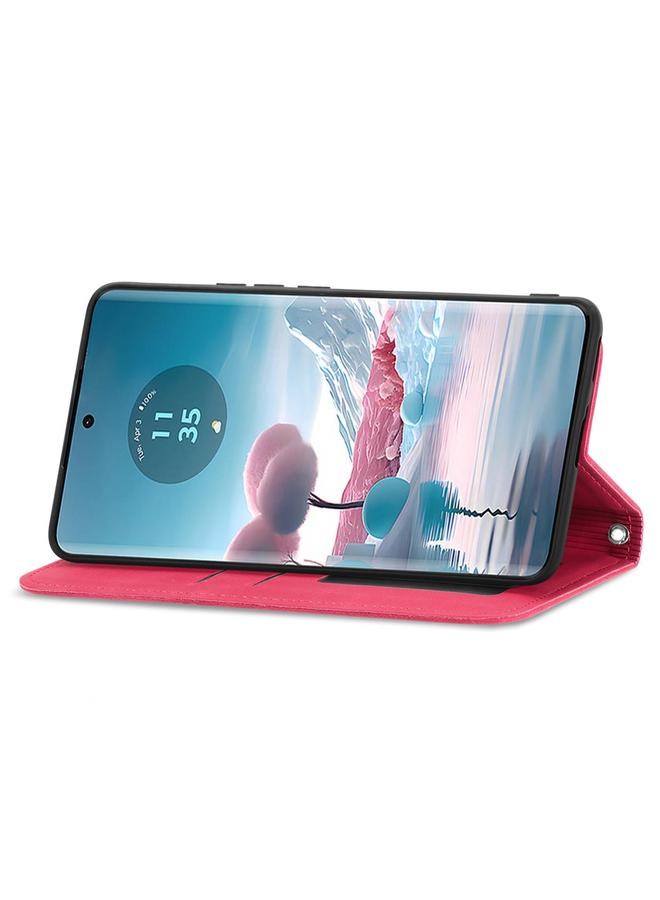 S-TOP Case For Motorola Moto Edge 40 Neo Retro Skin Feel Magnetic Flip Leather Phone Case - Image 4