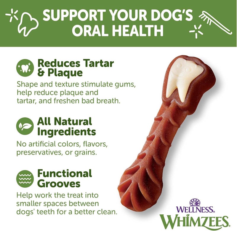 WHIMZEES Wellness WHIMZEES Daily Brushzees Dog Dental Treats, Natural Chews, Medium Size Stick, (7 Count) - Image 5