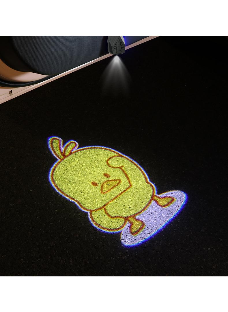 2-Piece LED Car Door Cartoon Dynamics Projector Shadow Light Set - Image 2