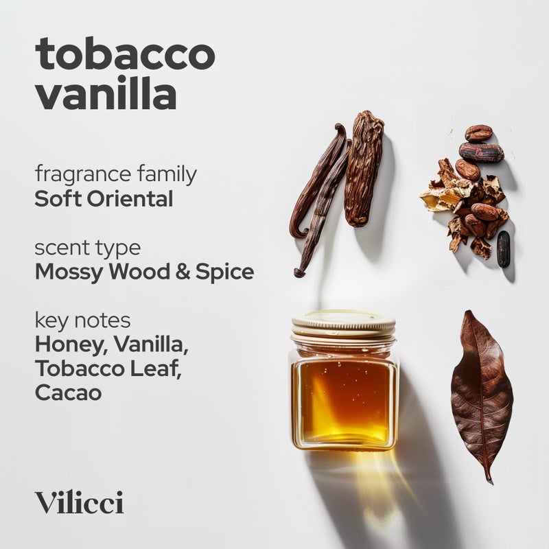 Vilicci Car Air Freshener - Tobacco Vanilla Scent - Elegant Car Fresheners, Air Freshener for Car, Premium Car Hanging Air Freshener, Long-Lasting Fragrance for Auto and Home, 1 Bottle - Image 2