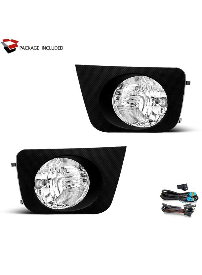 SPIEGEER Fog Lights Assembly for 2006 2007 2008 2009 Toyota 4Runner Fog Lamps Replacement Kit with Switch&Wiring Kit with 9006 12V 55W Halogen Bulbs Clear Lens - Image 2