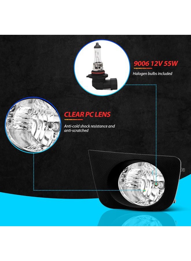 SPIEGEER Fog Lights Assembly for 2006 2007 2008 2009 Toyota 4Runner Fog Lamps Replacement Kit with Switch&Wiring Kit with 9006 12V 55W Halogen Bulbs Clear Lens - Image 4