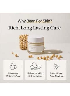 mixsoon Bean Cream 50ml, Soy Seed Cream, Soy Extract and Rich Nutrients for Deep Hydration and Care that Tightens Pores and Regulates Sebum Production  - Image 3