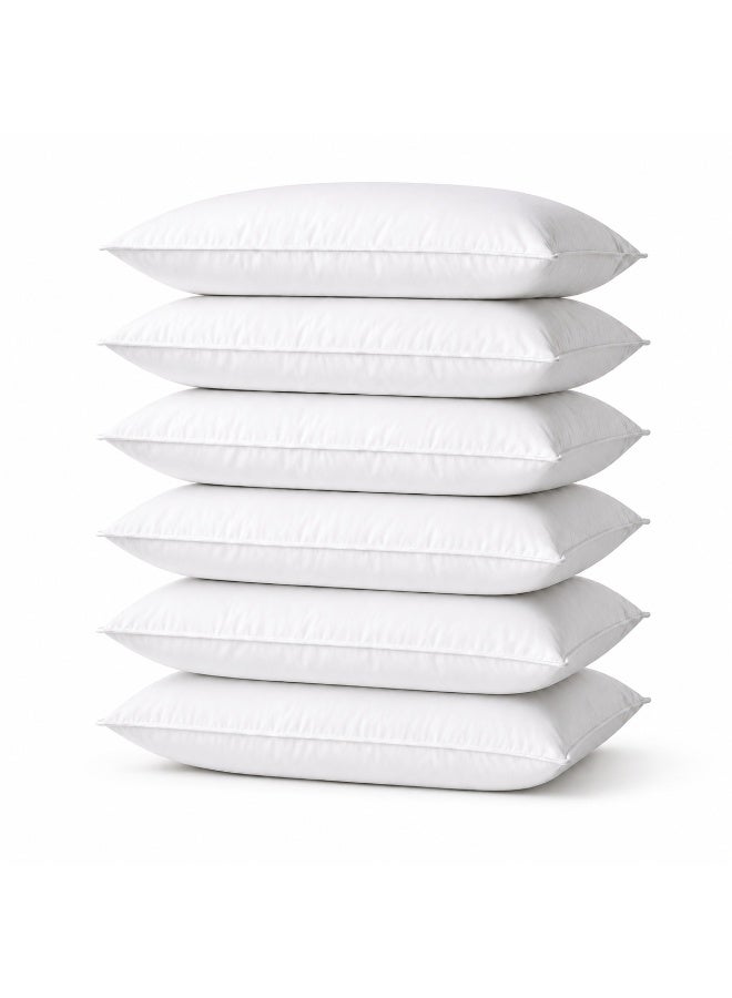 SleepLand Set of 6 Soft Hotel Pillows 50x75 cm White - Image 1