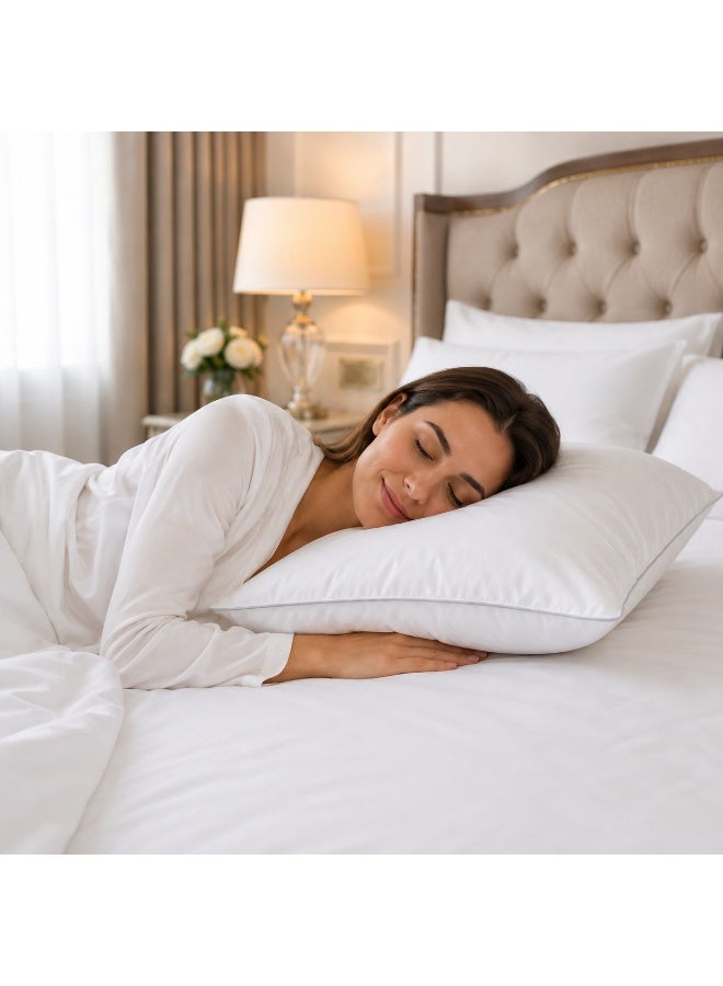 SleepLand Set of 6 Soft Hotel Pillows 50x75 cm White - Image 3