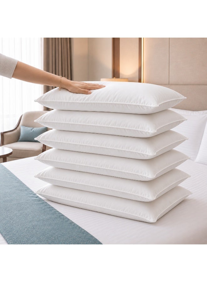 SleepLand Set of 6 Soft Hotel Pillows 50x75 cm White - Image 5