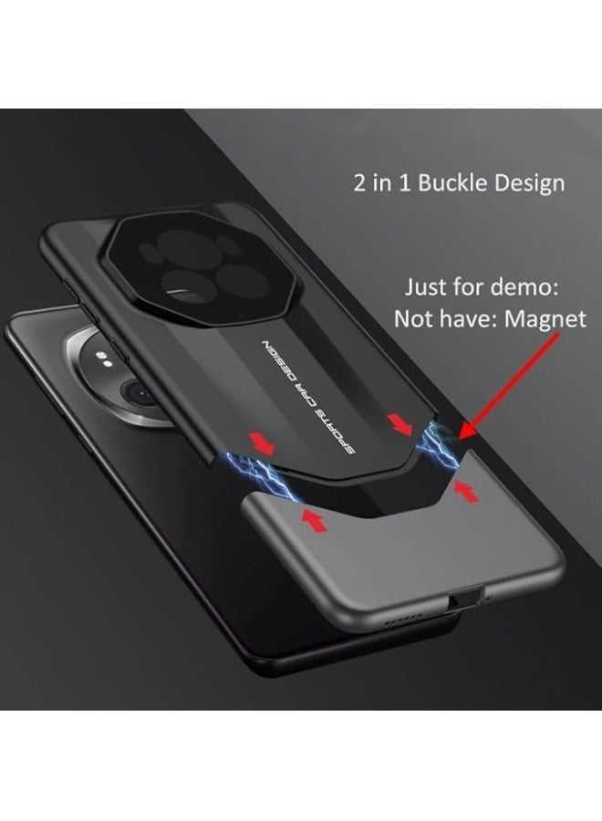 الحافظة متوافقة مع Honor Magic 6 Pro، غطاء محمي بتصميمين، قشدة صلبة من البولي كربونات فائقة الرقة مع حماية لعدسة الكاميرا ومقاومة للصدمات لـ Honor Magic 6 Pro. - Image 2
