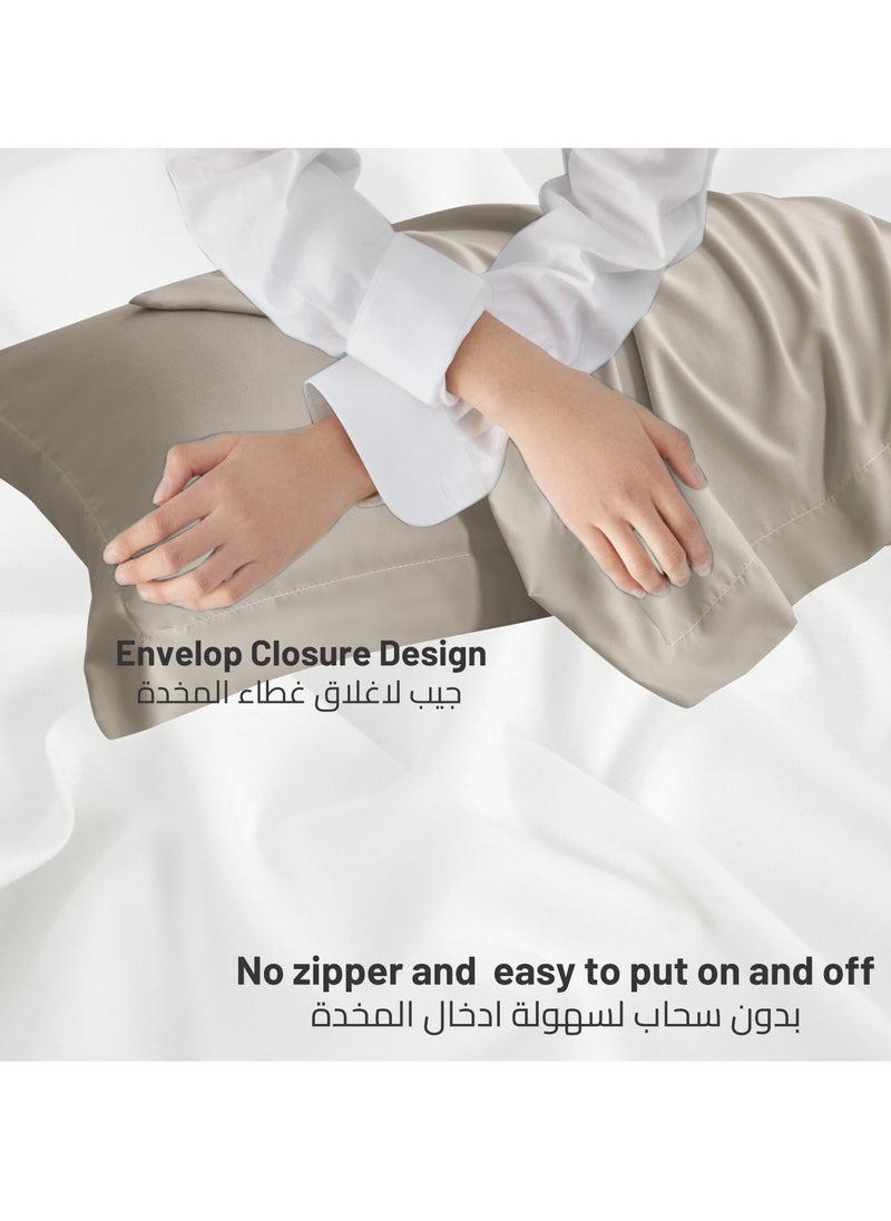 Donetella Standard Pillowcase Set of 2, Size 50x75 cm, Ultra Soft Brushed Microfiber, Envelope Closure, Durable, Wrinkle & Fade Resistant Pillow Covers  - Image 3