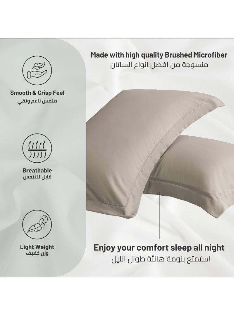 Donetella Standard Pillowcase Set of 2, Size 50x75 cm, Ultra Soft Brushed Microfiber, Envelope Closure, Durable, Wrinkle & Fade Resistant Pillow Covers  - Image 5