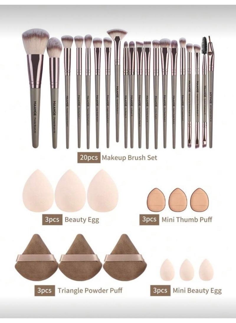 Shein 20 Makeup brush set, makeup tools with hairbrushes for easy portability and use - Image 4