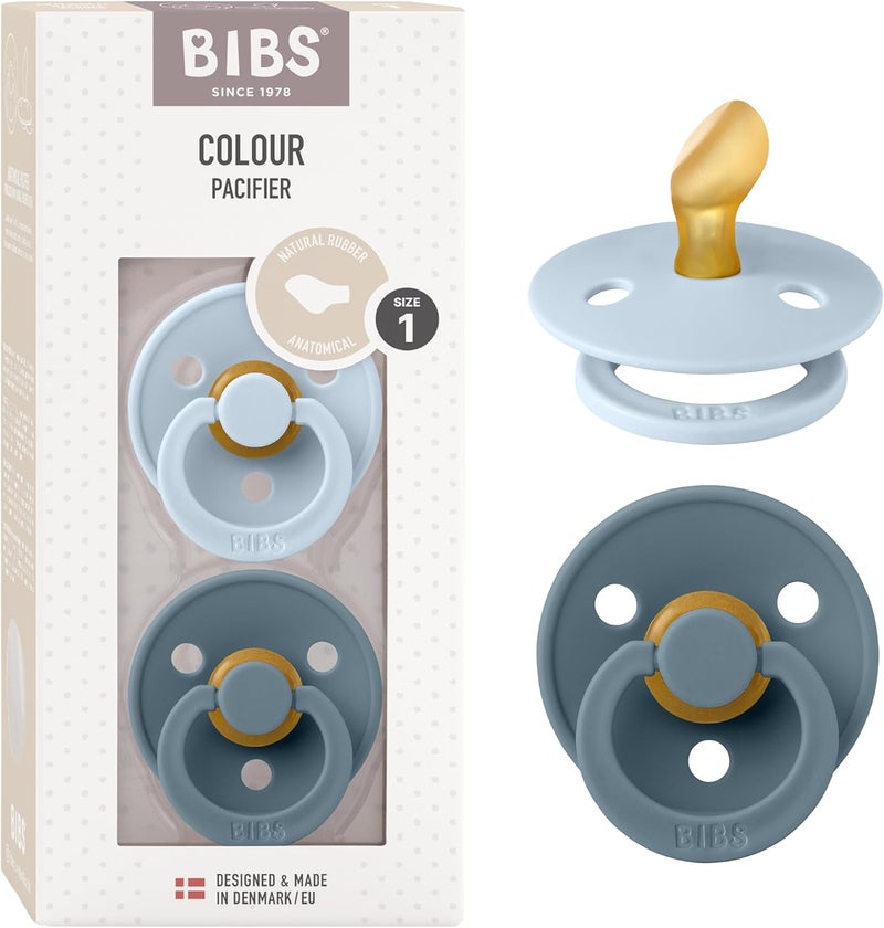 BIBS Colour Pacifier Set - Baby Blue/Petrol - Image 1