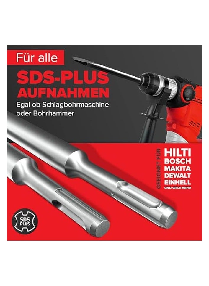PROMASS 4Pcs SDS-Plus Chisel Set for SDS + Rotary Hammers, with Tile Chisel – with Storage Case for Masonry, Concrete, Brick, Stone  - Image 5