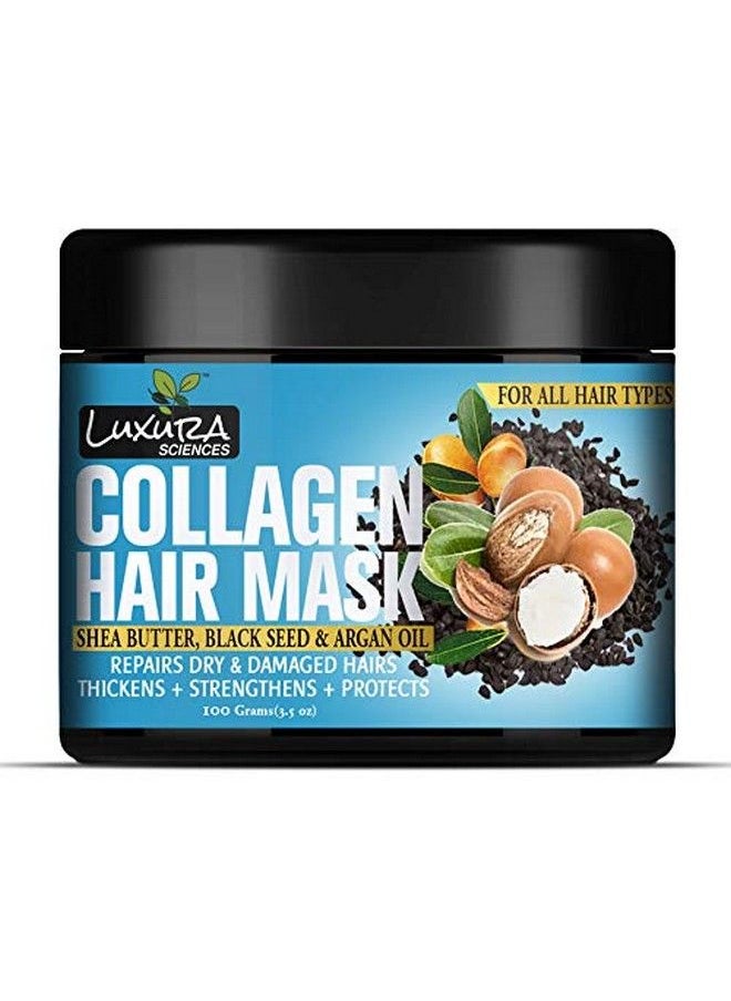 Luxura Sciences Collagen Hair Mask/After Shower Conditioner With Black Seed Oil Argan Oil & Shea Butter 100G (Refreshing Peace)  - Image 1