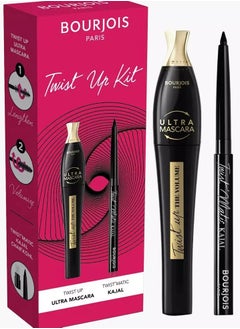 BOURJOIS PARIS TWIST UP KIT TWIST UP ULTRA MASCARA+TWIST MATIC KAJAL 