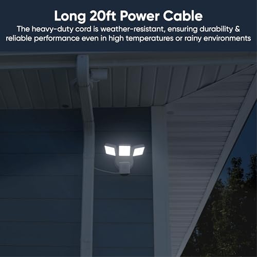 Wyze Floodlight Cam Plug-in Mount for Wyze Floodlight Cameras v1/v2/Pro, Electrical Box with 20ft Weather-Resistant Outdoor Power Cable, Easy Installation (White) - Image 5