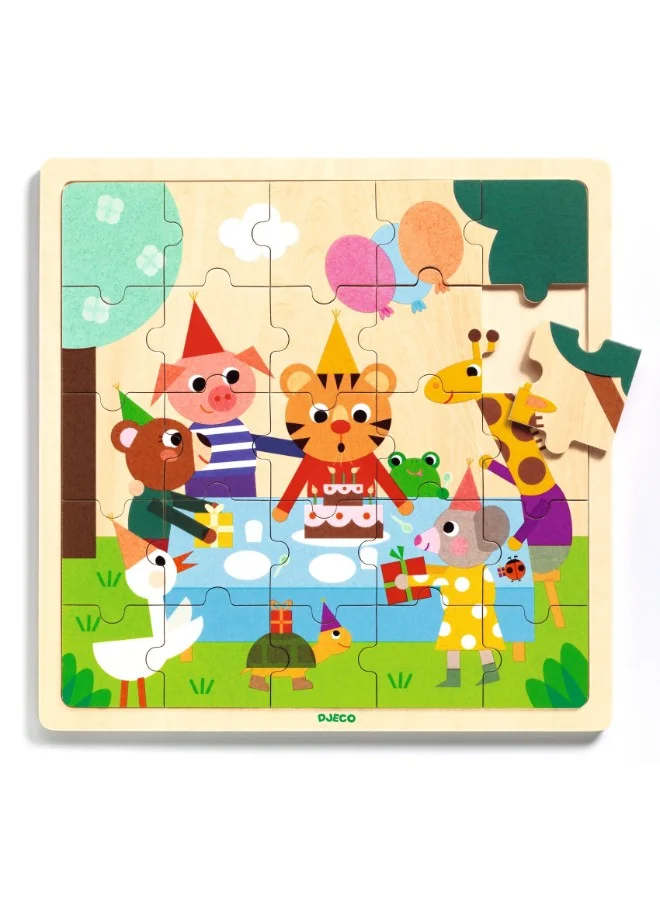 DJECO Happy Wooden Tray Puzzle