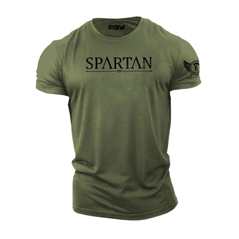 Printed T-Shirt Letter American Short-Sleeved Cotton Sports - Image 4