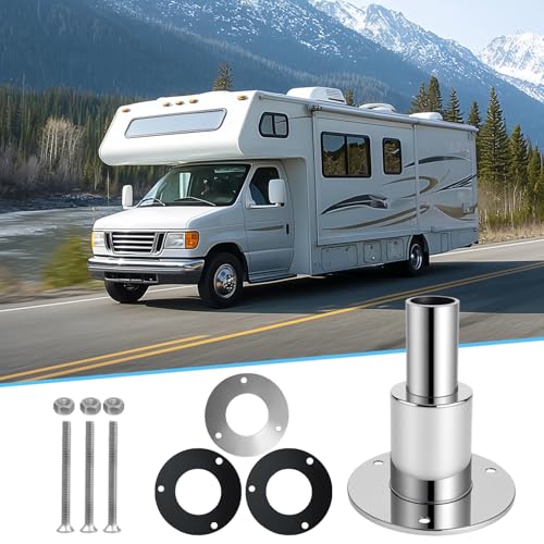 Cayludg 24mm/0.94 Inch Straight Thru Hull Exhaust Skin, Stainless Steel 316 Thru Hull Exhaust Skin Fitting, Diesel Heater Exhaust Pipe Thru Wall for Boat Car Truck Diesel Parking Heaters - Image 5