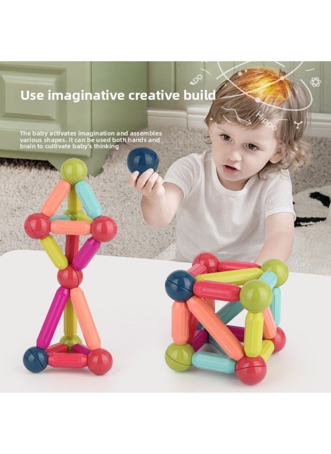 Early Education Magnetic Stick Toy Varied Children's Educational Boys' Female One And Two And A Half Year Old Baby Children's Teaching Aware Assembled Building Blocks-Color:42 Storage Box 【market Be - Image 3