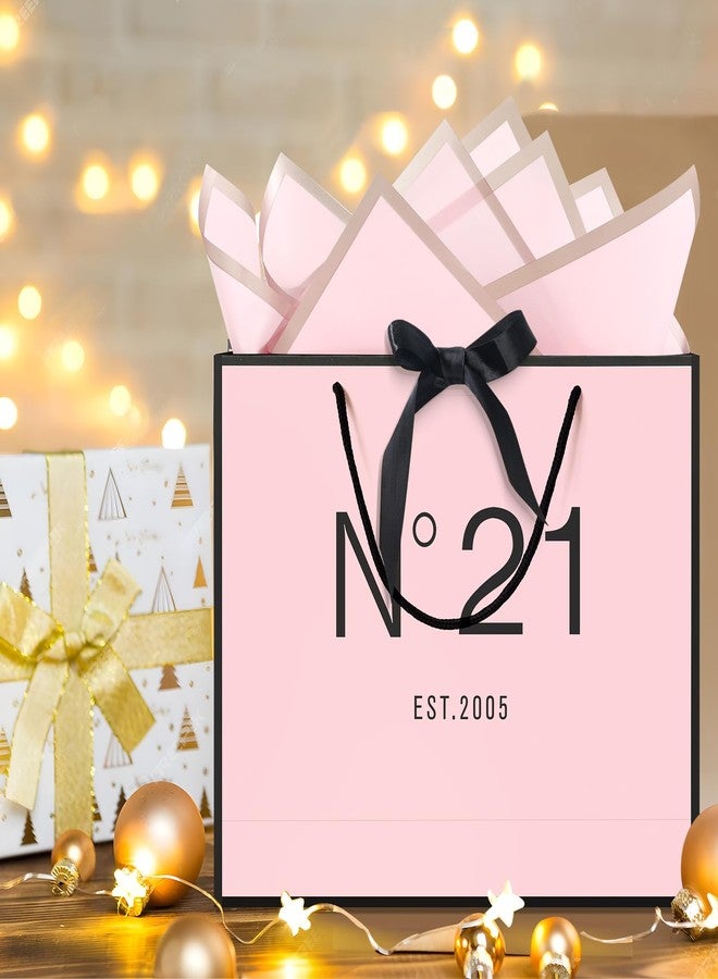 QLSKO 13" Birthday Gift Bag with Card Envelope Sticker Bow Ribbon and Tissue papers for Women Girls Design with Handles,13th-100th (EST.2004 21st) - Image 5