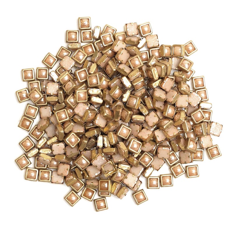 Embroiderymaterial Raw Material Flat Glue On Kundan Stones Beads for Craft, Jewellery Making, Bangles Work, Maggam Work Material, Stones for Embroidery Work, Aari Work (Square Shape, 7MM, 500 Pieces) - Image 1