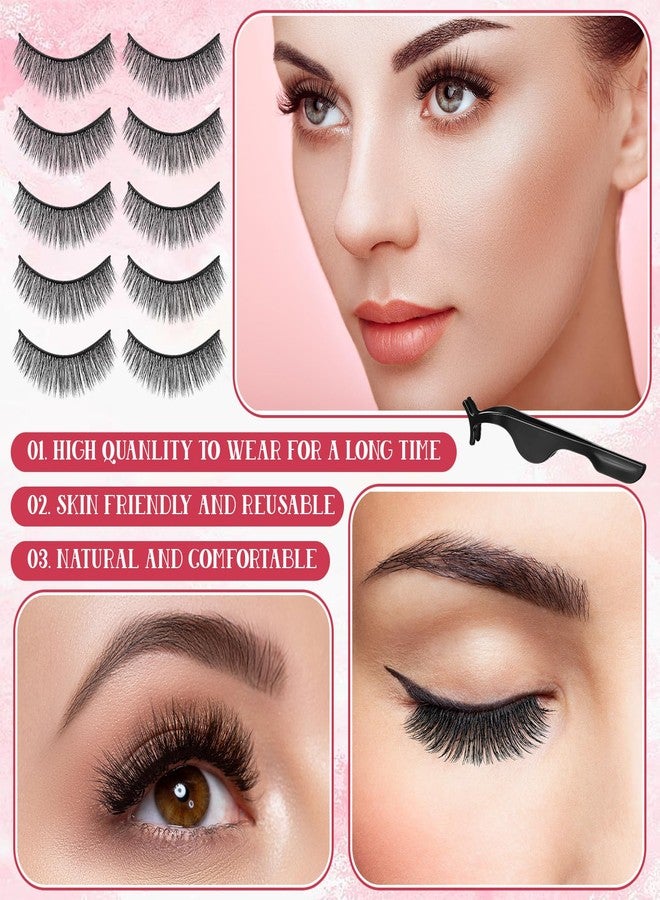 Nuogo 24 Pairs Reusable Self Adhesive Eyelashes No Glue Needed False Eyelashes Natural Look Easy to Apply Eye Lashes with Fake Eyelash Extension Applicator Tool (Thick Style,12 x 8 x 8 mm) - Image 5
