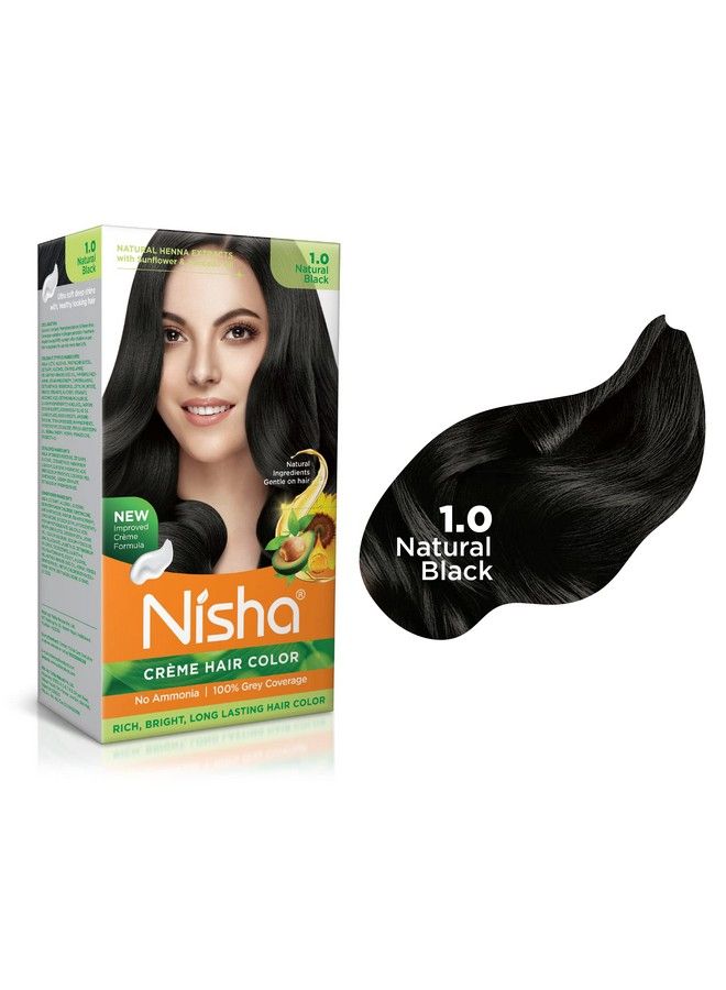 Nisha Crème Hair Color 1 Natural Black 60Ml + 60Gm (Pack Of 2) … - Image 4