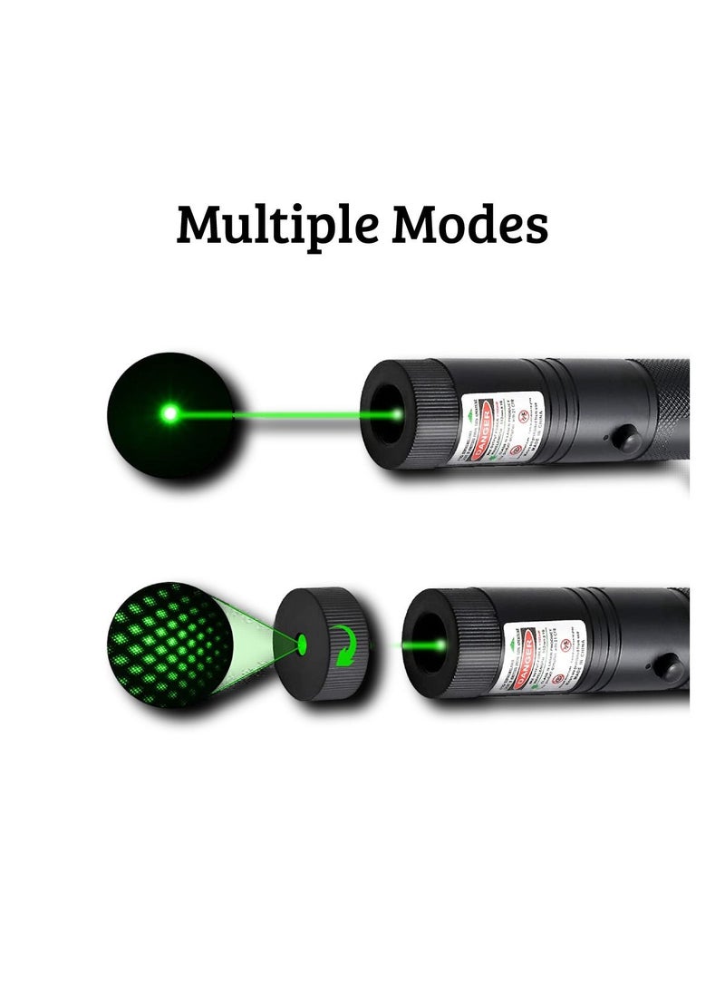 Urban Utility Green Adjustable Focus Outdoor Flashlight High Power Green Beam Laser Pointer with Battery and Key-Operated Lock Ideal for Camping, Hiking, Hunting, Fishing, and Presentations  - Image 2