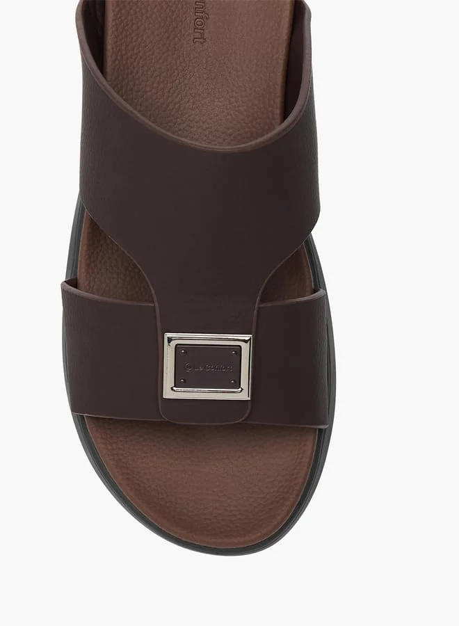 Le Confort Mens Metal Accent Slip-On Sandals