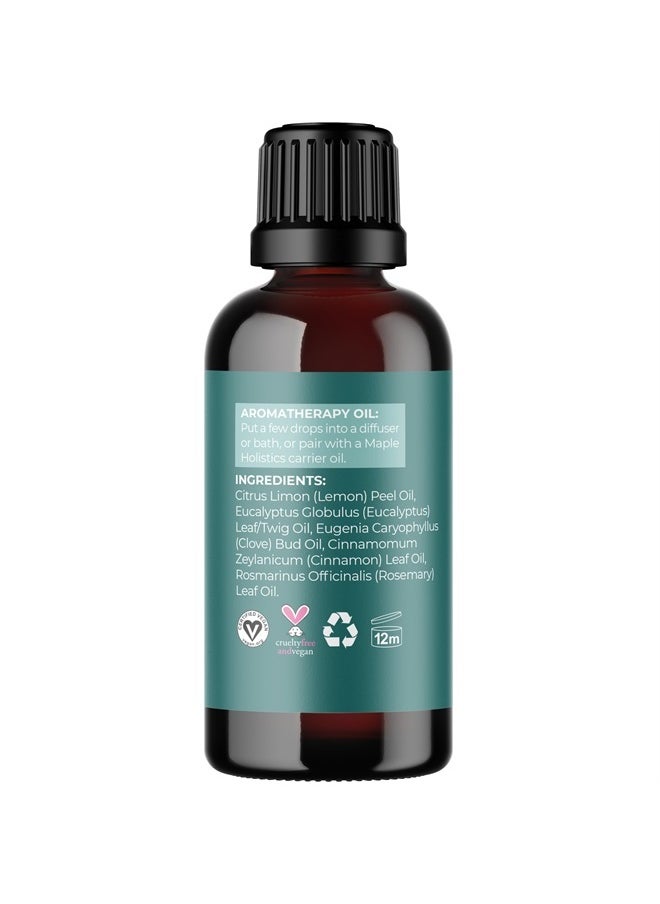 Thieves Myth Essential Oil Blend - Purification Essential Oil Blend for Diffuser of Undiluted Cinnamon Eucalyptus Lemon Rosemary and Clove Essential Oil - Cleansing Aromatherapy Diffuser Oil