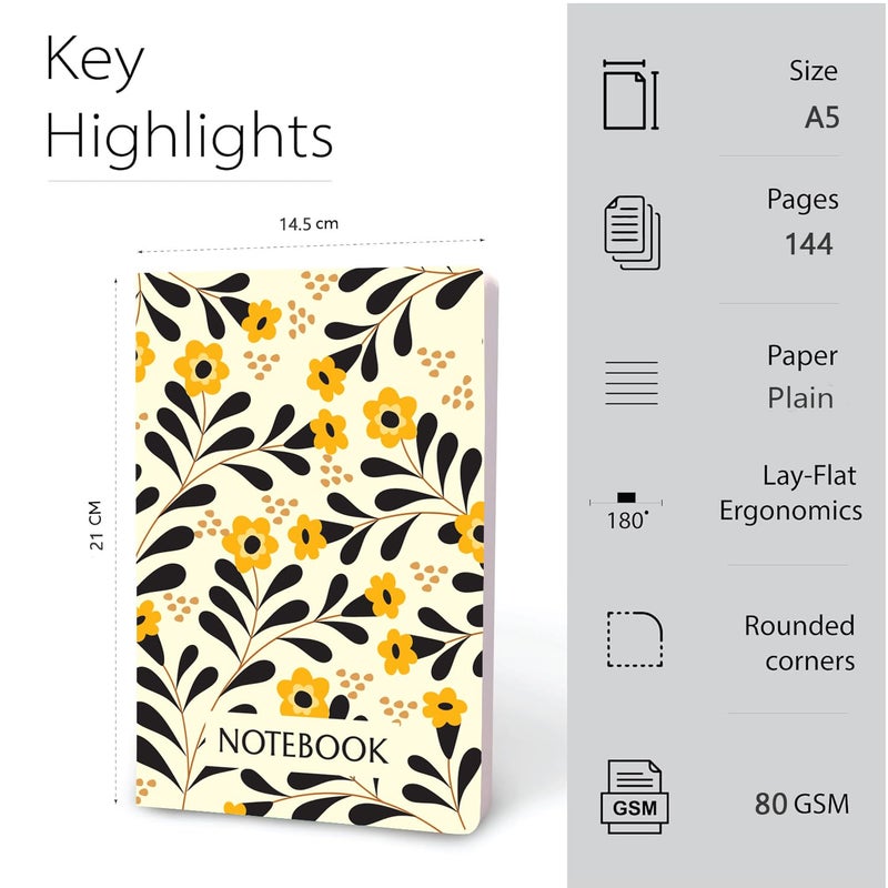 Moaae Mopo MOMP A5 Notebook UnRuled Daily Journal for Home Office Work - Image 3